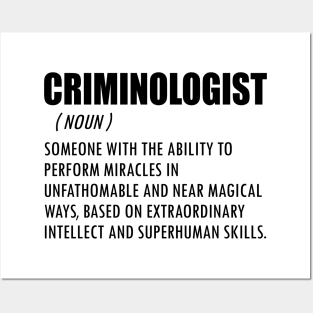 Criminologist Definition Posters and Art